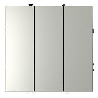 Выключатель встраиваемый Voltum S70 трехклавишный 10А, сталь пластик Soft touch VLS030105