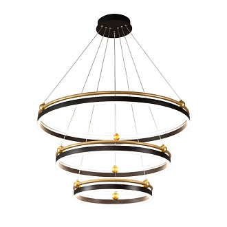 Светильник 80 см, 158W, 3000-6300K, Crystal Lux FERNANDO SP158W LED BLACK/GOLD, черный-золото