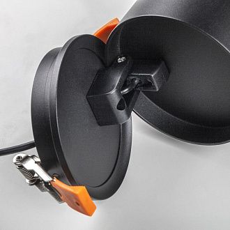 Спот *10*-6,4 см, *LED*12W, 3000/4000/6000K, Lightstar Acuto 215857, черный, вр 8,8 см