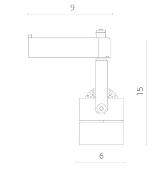 Трековый светильник Arte Lamp Track Lights A1310PL-1WH, белый, 14x8x6см, GU10, max 50Вт
