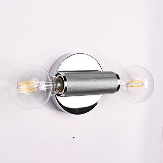 Бра RH Utilitaire Inline Sconce Silver 28,5*8*10 см, 2*E27*60W, ImperiumLoft 44.559, Никель