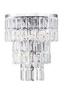 Бра 350*200*340, 4*E14, 40W NewRgy Cristallo W2752R/4A CHROME+CLEAR, Хром+Прозрачный