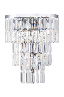 Бра 350*200*340, 4*E14, 40W NewRgy Cristallo W2752R/4A CHROME+CLEAR, Хром+Прозрачный