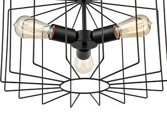 Подвесной светильник  44*145 см, 3*E27 черный Vele Luce Mascot VL5332P03
