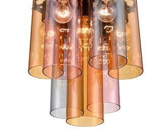 Подвесной светильник  31*153 см, 7*E27 черный Vele Luce Miele VL2093P07