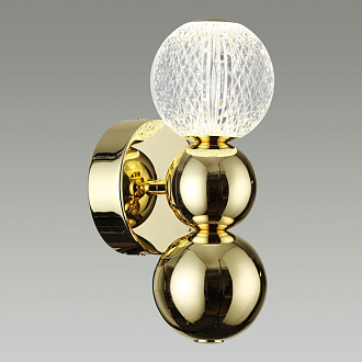 Светодиодный светильник 29 см, 4W, 4000K, Odeon Light CRYSTAL 5008/4WL, золото