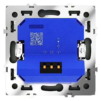 Светорегулятор встраиваемый Voltum S70 поворотно-нажимной 600 Вт, титан пластик Soft touch VLS070306