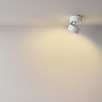 Накладной светильник 8,5*8,5*8 см,  LED, 12W, 3000К, Maytoni Technical ONDA C024CL-12W2.7K-W-1 белый