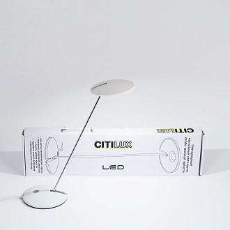 Настольная LED лампа Citilux Ньютон CL803030 с выключателем,хром/белый