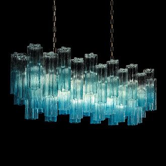 Подвесная люстра 104 см, Loft IT Murano 10580/1000R Clear blue, бронза
