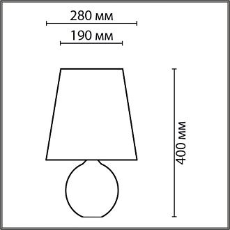 Настольная лампа 28*19*40 см, 1*E27*60W, Lumion Avalona 8119/1T, серый