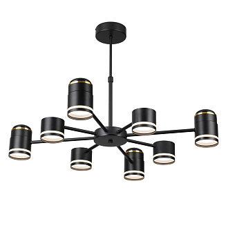 Люстра потолочная 79*31/51 см, 8*GX53*10W+4*LED*5W 2700K Lumion Virsava 8234/8C черный