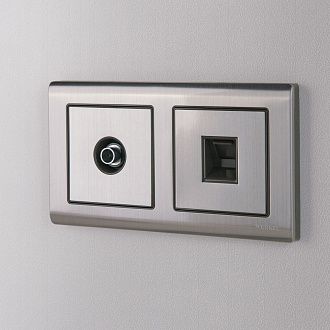 W1181002 Розетка Ethernet RJ-45, глянцевый никель Werkel, 4690389158247