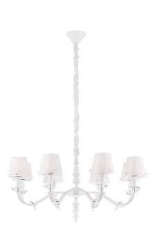 Люстра Ø840 x H400(1100), мм, 8*40W (320W), WHITE (Белый) Sfera Sveta 2012/8 WHITE