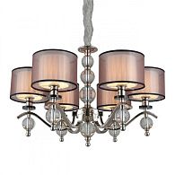 Подвесная люстра 72*70-140 см, 6*E14, 40W, Aployt FLORET APL.703.03.06, хром