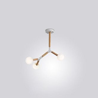 Люстра на штанге FORMULA 3 lamps 58*41*53 см, 3*G9*40W, ImperiumLoft FORMULA01, Белый, Дерево