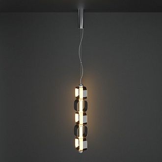 Подвесной светильник 12*12*382 см, LED*13W, 3000K, Maytoni Ritmo MOD381PL-L30CH3K, хром