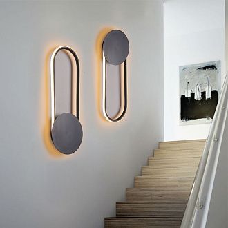 Настенный светодиодный светильник Inodesign Ring Black Wall Light 44.262