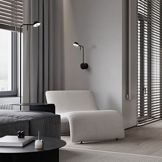 Торшер 31-140 см, LED*5W, 2700K, Freya Piece FR5549FL-L5B, Черный