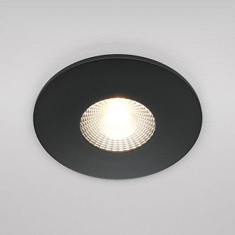 Встраиваемый светильник 9 см, 7W, 3000К, черный, теплый свет, Maytoni Zen DL038-2-L7B, LED, вр 6,5 см