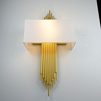 Бра Sohne CG 90-0009 FIORE White H75 W32 32*32*75 см, 2*E14*40W, 3000K, ImperiumLoft 44.27, Золотистый