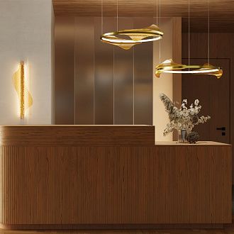Бра 6,8*22*-60 см, *LED*9W, 3000K, Maytoni Botanica MOD513WL-L10BS3K, Латунь