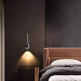 Подвесной светильник CAI B Pearl Black 8,3*8,3*23 см, 1*LED*8W, 3000K, ImperiumLoft cai-b01, Чёрный