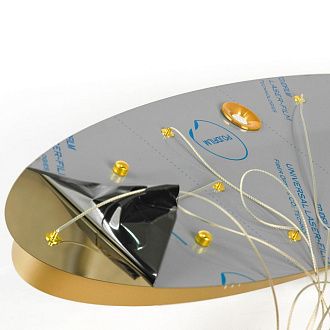 Линейно-подвесной светильник *113*55-150 см, 4*led*19W, 4000K, Lussole Knox LSP-7411, блестящее золото