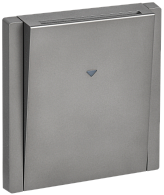 Выключатель карточный 30А FP543 сталь IEK FORTE&PIANO, FP-V11-0-10-1-K46