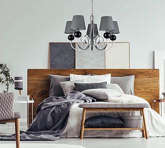 Подвесная люстра Vele Luce Percy VL1973L05 хром, диаметр 66 см