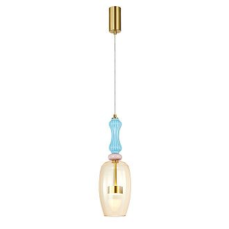 Подвесной светильник 47*15 см, 1*LED, 8W, 3000K Arte Lamp Coral A2405SP-9YL, Латунь