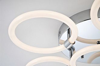 Светильник 65*65*15- см, *LED*66W, 3000КK, LED4U L2022-6, Хром