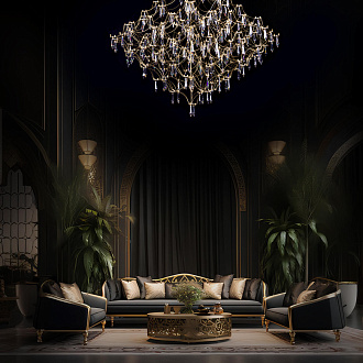 Подвесной светильник 80*120 см, LED 3000K LOFT IT Mira 10259/800 Gold Asfour золото