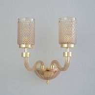 Бра 31 см, Crystal Lux SILVESTRO AP2 AMBER, золото