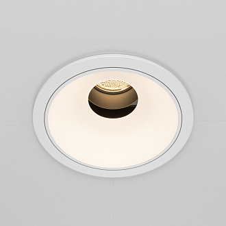 Встраиваемый светильник 8,3*7 см, LED*10W, 3000 К, Wise DL057-10W3K-W Maytoni Downlight, Белый, вр 7,8 см