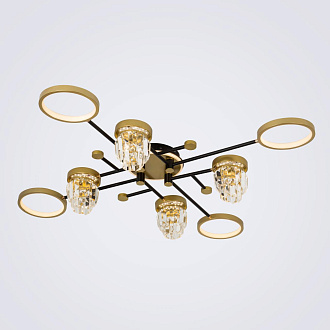 Светильник 115*115*20 см, LED 55W, 3000 / 6000K, Золото LED4U L3101-4