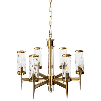 Подвесная люстра Divinare Sham 4505/17 LM-6, диаметр 58 см, латунь