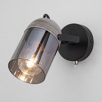 Настенный светильник 9 см Eurosvet Mars 20122/1 черный/тертый серый