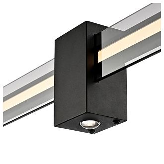 Настенный светильник 80 см, 10W, 3000K, Wertmark Kurt WE434.08.021, черный