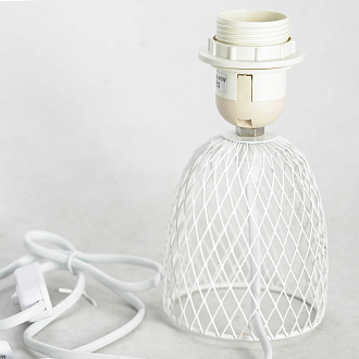 Настольная лампа 13*25 см, 1*E27*40W Lussole Lattice LSP-0561 белый