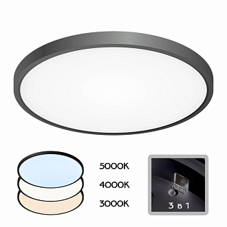 Светильник 40 см, 32W, 3000-5000К Citilux Бейсик CL738321V Черный