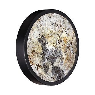 Настенный светильник 23,6*23,6* см, LED 1*15W, 3000-4000-6000 К, Odeon Light Bergi 5064/15WL, матовый черный/серо-бежевый