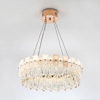 Подвесная люстра 60*50/100 см, LED 43W MODELUX premium ML.6980.600P GD золото