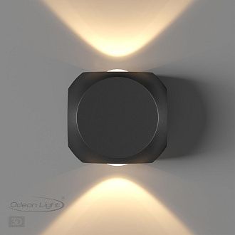 Бра 6*5*6 см, 4W, 3200K, Odeon Light Miko 4222/4WL, 4W LED, 3200K, черный