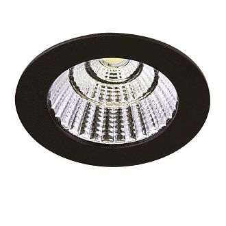 Встраиваемый светильник 7 см, 7W, 3000К, черный, Lightstar Soffi LIG212417, светодиодный