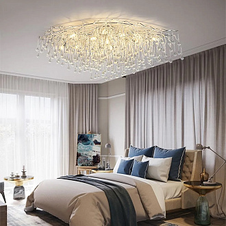 Светильник ElegantLight DZN-8263 SILVER/СЕРЕБРО D1800*800/H500/20/E14/10W RAIN 22-10