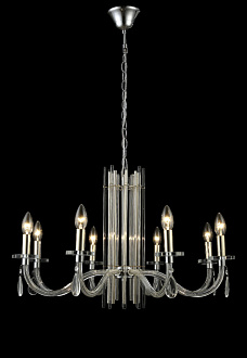 Люстра 72 см, Crystal L ux AURELIO SP8 GOLD+CHROME/TRANSPARENT Хром/Золото