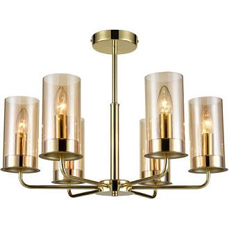 Потолочная люстра  56*42 см, 6*E14 золото Vele Luce Licia VL1924L06