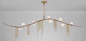 Подвесной светильник Адель Cherry Bomb Chandelier 7 260*24*190 см, 7*G9*40W, ImperiumLoft 40.1105, Латунь