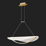 Подвесная люстра 76 см, 43W, 4000K, Lussole Lampasas LSP-7420, золото